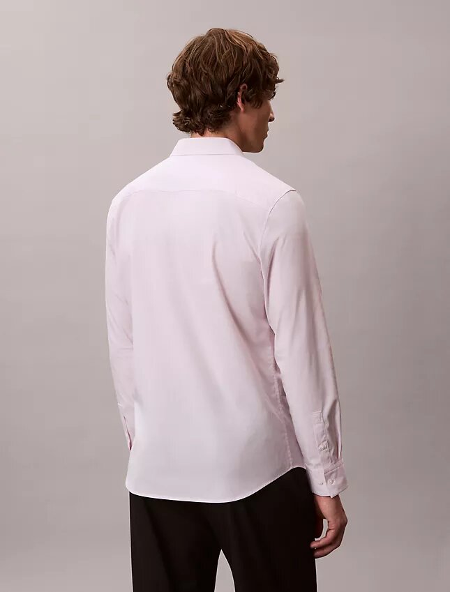 Slim-Fit-Hemd aus Cotton Stretch mit Streifenmuster Slim-Fit-Hemd aus Cotton Stretch mit Streifenmuster
