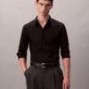 Slim-Fit-Hemd aus Cotton Stretch-Popeline