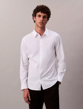 Slim-Fit-Hemd aus Cotton Stretch-Popeline