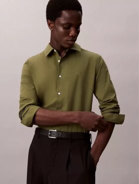 Slim-Fit-Hemd aus Cotton Stretch-Popeline