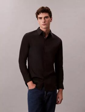 Slim-Fit-Hemd aus Supima-Cotton Stretch