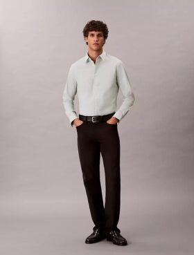 Slim-Fit-Hemd aus Supima-Cotton Stretch