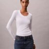 Slim-Fit-T-Shirt aus Modal-Stretch-Rippstoff