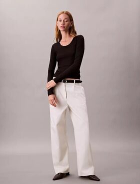 Slim-Fit-T-Shirt aus Modal-Stretch-Rippstoff