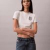 Slim-Fit-T-Shirt mit Blumenlogo
