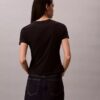 Slim-Fit-T-Shirt mit Blumenlogo