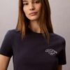 Slim-Fit-T-Shirt mit geschwungenem Logo-Print
