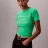 Slim-Fit-T-Shirt mit Streifen-Logo Slim-Fit-T-Shirt mit Streifen-Logo