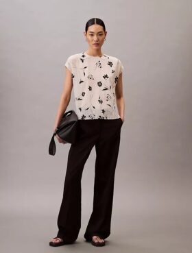 Smock-Oberteil mit Blumenprint