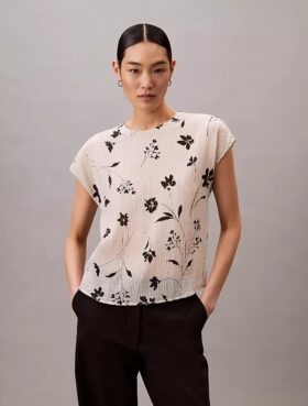 Smock-Oberteil mit Blumenprint