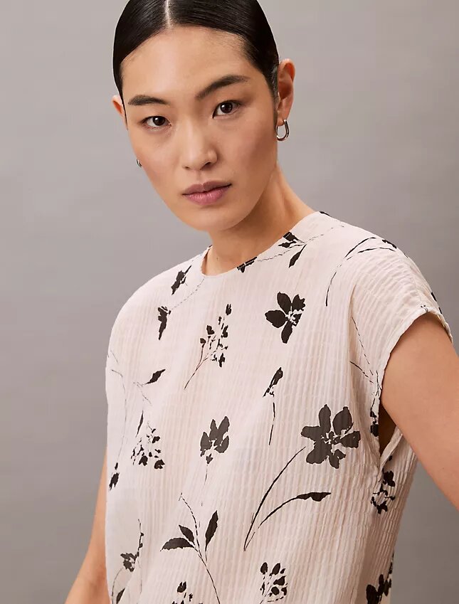 Smock-Oberteil mit Blumenprint Smock-Oberteil mit Blumenprint