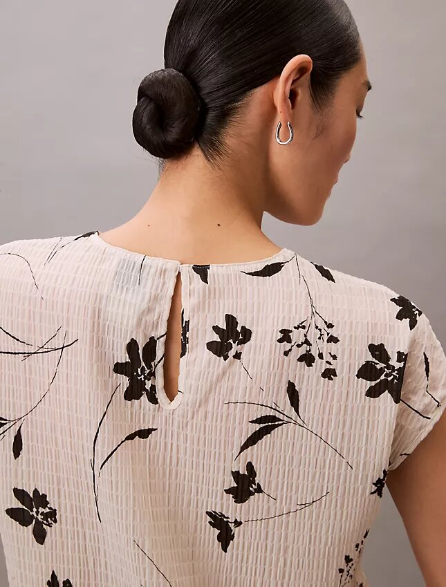 Smock-Oberteil mit Blumenprint Smock-Oberteil mit Blumenprint