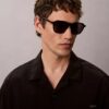 Sonnenbrille aus Acetat in modifizierter rechteckiger Form