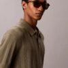 Sonnenbrille aus Acetat in modifizierter rechteckiger Form