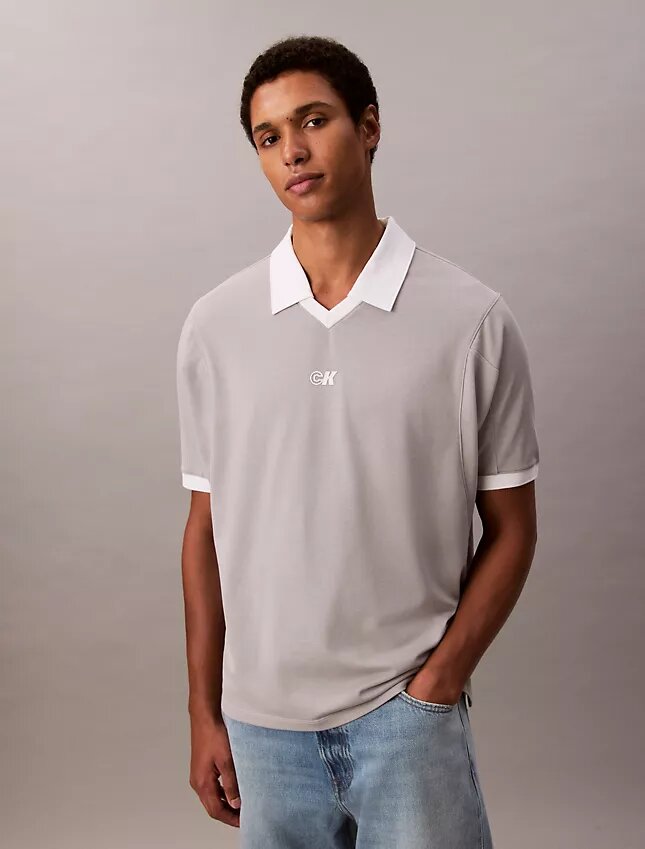 Sport-Polohemd mit Monogram-Logo Sport-Polohemd mit Monogram-Logo