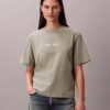 Standard-Logo-T-Shirt mit geradem Schnitt und Rundhalsausschnitt