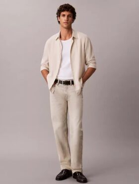 Standard Straight Jeans aus Wollmischung