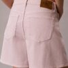 Stückgefärbte A-Linien-Shorts mit hoher Leibhöhe Stückgefärbte A-Linien-Shorts mit hoher Leibhöhe