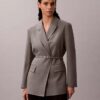 Stretch-Blazer mit Gürtel