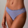 Stretch-Microfiber-Thong mit Spitze