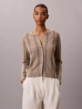 Strickjacke aus Leinenmischung