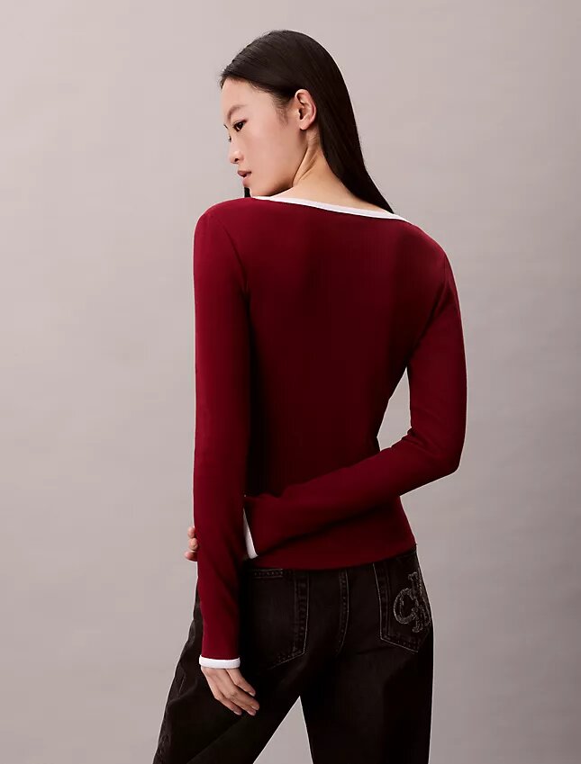 Strickjacke mit kontrastfarbener Rippbündung Strickjacke mit kontrastfarbener Rippbündung