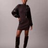 Strickkleid aus Lurex-Merinowollmischung