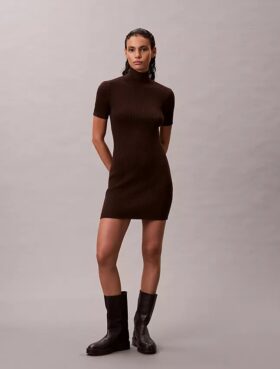 Strickkleid aus Lurex-Merinowollmischung