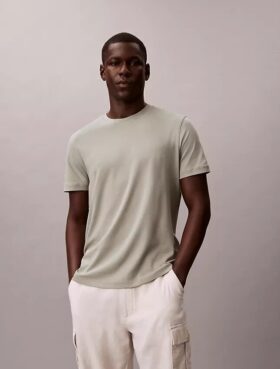 Supima-Baumwoll-T-Shirt mit Rundhalsausschnitt