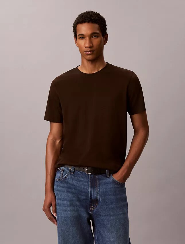 Supima-Baumwoll-T-Shirt mit Rundhalsausschnitt Supima-Baumwoll-T-Shirt mit Rundhalsausschnitt