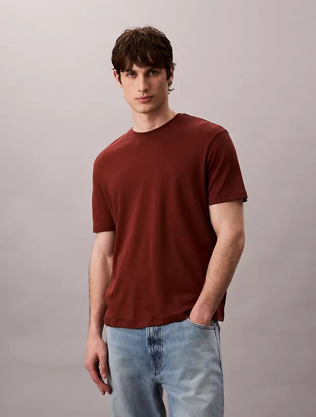 Supima-Baumwoll-T-Shirt mit Rundhalsausschnitt Supima-Baumwoll-T-Shirt mit Rundhalsausschnitt
