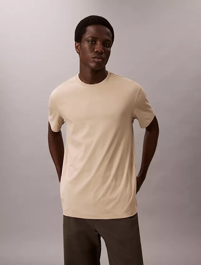 Supima-Baumwoll-T-Shirt mit Rundhalsausschnitt Supima-Baumwoll-T-Shirt mit Rundhalsausschnitt