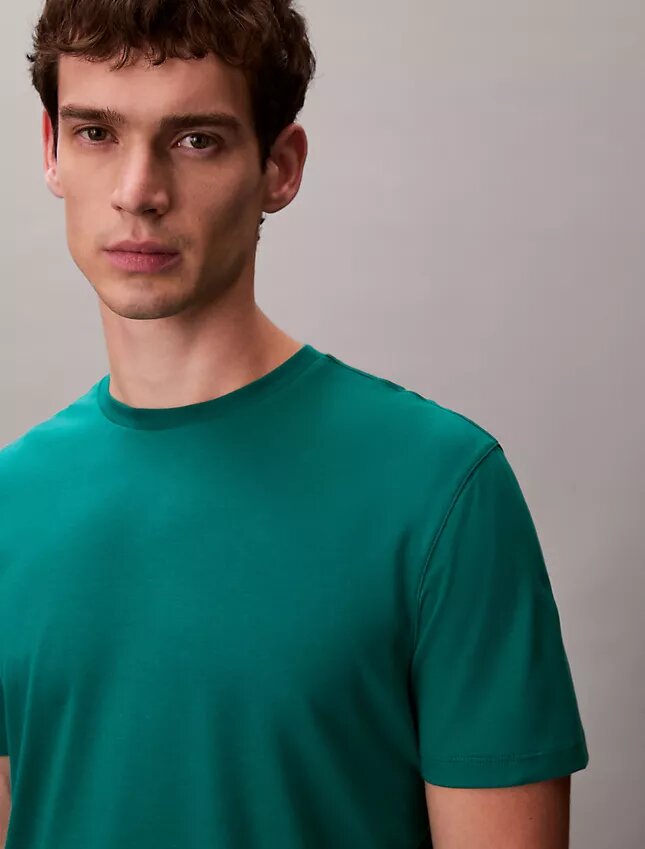 Supima-Baumwoll-T-Shirt mit Rundhalsausschnitt Supima-Baumwoll-T-Shirt mit Rundhalsausschnitt