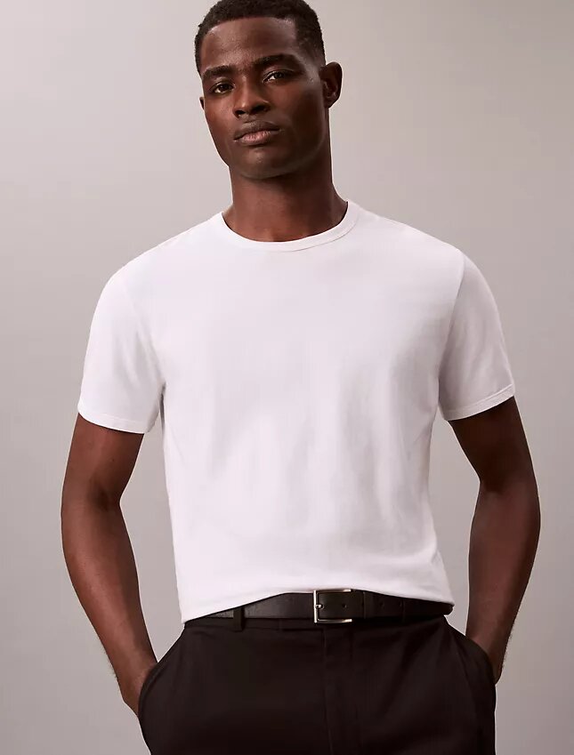 Supima-Baumwoll-T-Shirt mit Rundhalsausschnitt Supima-Baumwoll-T-Shirt mit Rundhalsausschnitt