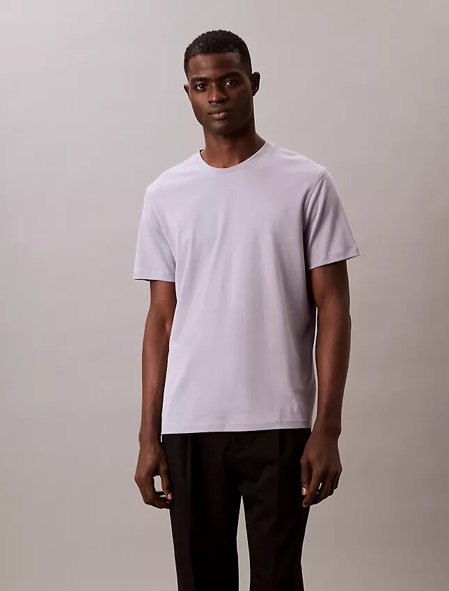 Supima-Baumwoll-T-Shirt mit Rundhalsausschnitt Supima-Baumwoll-T-Shirt mit Rundhalsausschnitt