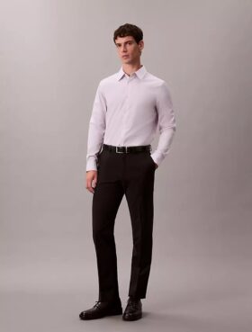 Supima-Stretch-Baumwollhemd in Slim-Fit