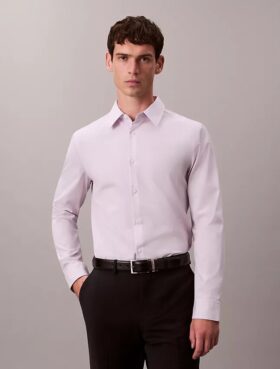 Supima-Stretch-Baumwollhemd in Slim-Fit