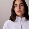 Sweatshirt mit durchgehendem Reißverschluss und Logo-Streifen Sweatshirt mit durchgehendem Reißverschluss und Logo-Streifen