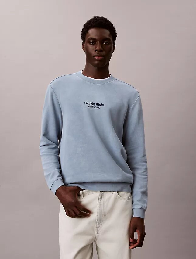Sweatshirt mit Rundhalsausschnitt und Logo-Aufdruck Sweatshirt mit Rundhalsausschnitt und Logo-Aufdruck