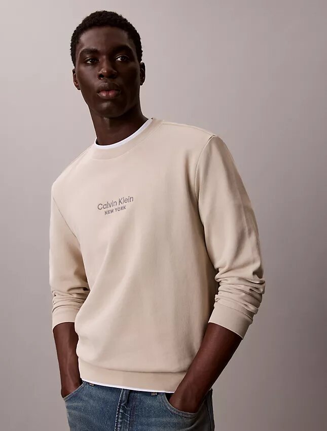 Sweatshirt mit Rundhalsausschnitt und Logo-Aufdruck Sweatshirt mit Rundhalsausschnitt und Logo-Aufdruck
