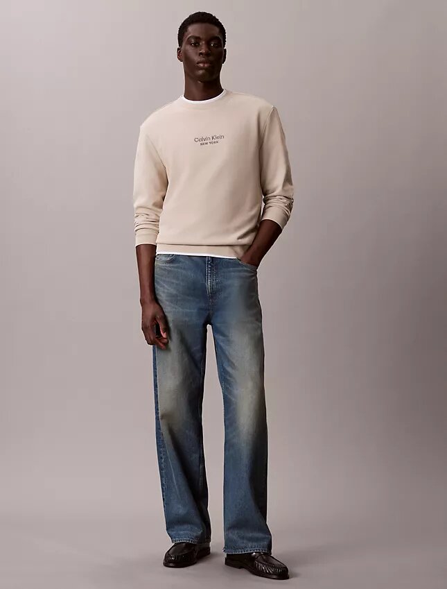 Sweatshirt mit Rundhalsausschnitt und Logo-Aufdruck Sweatshirt mit Rundhalsausschnitt und Logo-Aufdruck