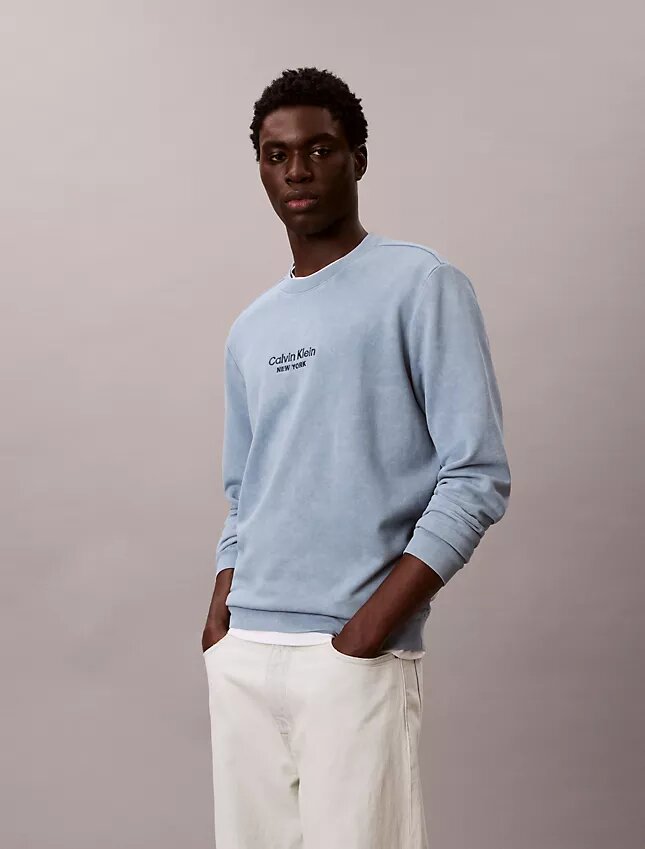 Sweatshirt mit Rundhalsausschnitt und Logo-Aufdruck Sweatshirt mit Rundhalsausschnitt und Logo-Aufdruck