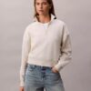 Sweatshirt mit Viertelreißverschluss, Stehkragen und Archiv-Logo