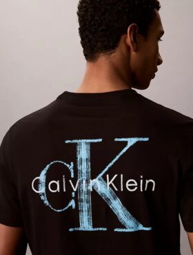 T-Shirt mit „Brushstroke Monologo“-Grafik