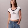 T-Shirt mit Monogram-Logo in grafischer Slim-Passform