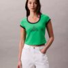 T-Shirt mit Monogram-Logo in grafischer Slim-Passform