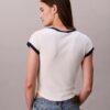 T-Shirt mit Monogram-Logo in grafischer Slim-Passform