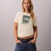 T-Shirt mit Palmen-Logo-Grafik T-Shirt mit Palmen-Logo-Grafik