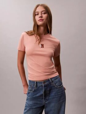 T-Shirt mit Rundhalsausschnitt und Monogram-Logo