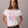 T-Shirt mit Rundhalsausschnitt und Stadtansicht-Grafik T-Shirt mit Rundhalsausschnitt und Stadtansicht-Grafik